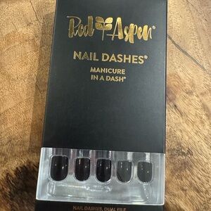 Petite Black Red Aspen Nail Dashes | Aerie’s Black Tie Affair
